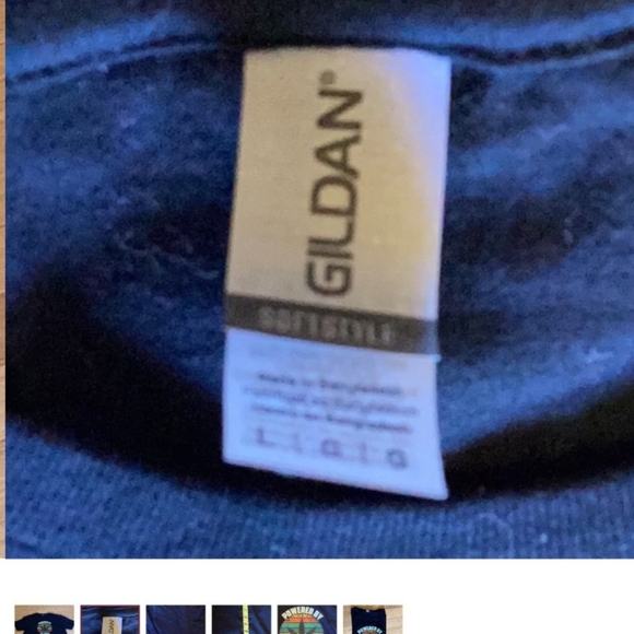 Classic black men's tee by Gildan.  Graphics on front only"powered by plants". - Picture 3 of 7